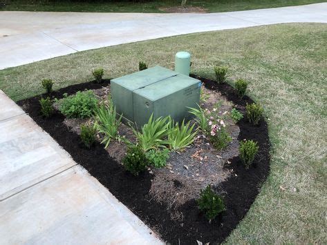 can you park in front of an electrical box|landscape around an electrical box.